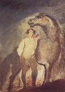 Tempera undated one Standing by a Horse, Sir David Wilkie